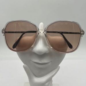 Vintage Mirari Blue Gray Translucent Oval Sunglasses Frames Luxottica 3003 8023